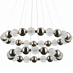 Светодиодная двухъярусная кольцевая люстра Crystal Globule Chandelier Gold варинант исполнения - 1 | Loft Concept в Костроме