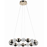 Светодиодная кольцевая люстра Crystal Globule Chrome Chandelier Gold варинант исполнения - 2 | Loft Concept в Костроме
