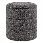 Пуф Three Gray в ткани букле серого цвета варинант исполнения - 1 | Loft Concept в Костроме