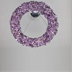 Люстра кргулая из фиолетового хрустального камня Purple Diamond варинант исполнения - 1 | Loft Concept в Костроме