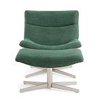 Кресло вращающееся с подставкой для ног зеленое Verdante варинант исполнения - 2 | Loft Concept в Костроме