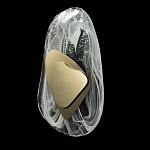 Бра овальное из стекла с золотым элементом Flow Texture  варинант исполнения - 6 | Loft Concept в Костроме