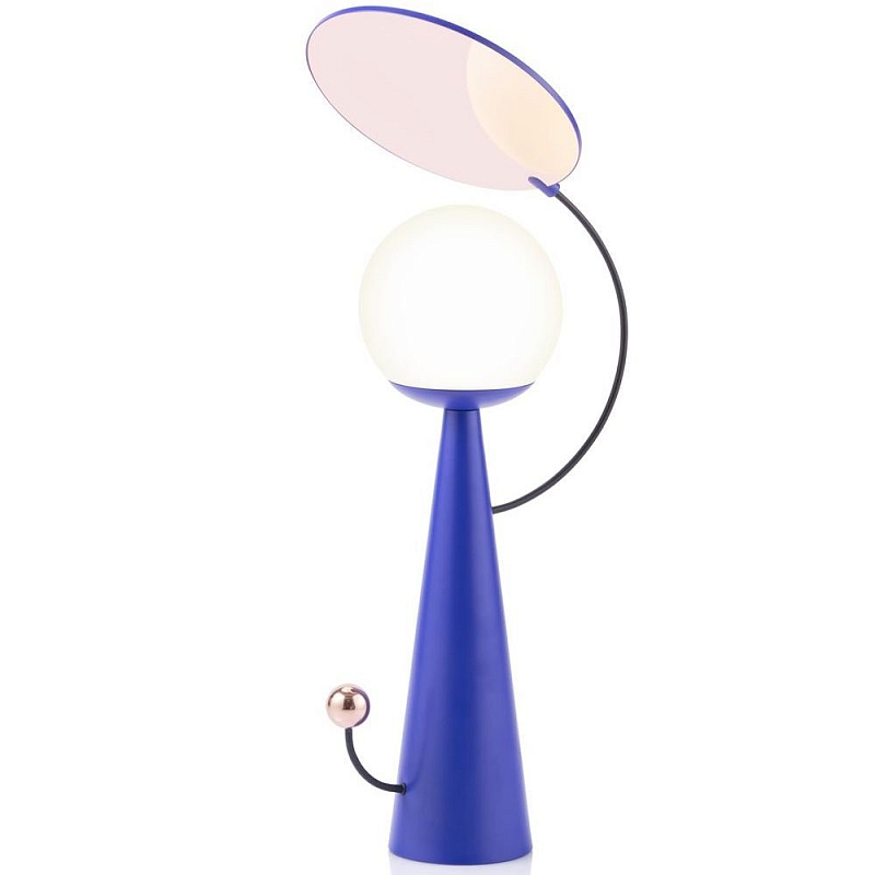 Настольная лампа SACHI SACHA TABLE LAMP Белый Синий Настольная лампа SACHI SACHA TABLE LAMP Белый Синий в Костроме | Loft Concept