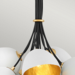 Люстра с 15-ю белыми  плафонами с золотой внутренней поверхностью Hinkley варинант исполнения - 9 | Loft Concept в Костроме