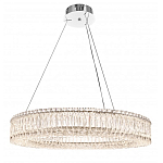 Люстра подвесная круглая из прозрачного хрусталя с корпусом из металла цвета хром Selfsufficient варинант исполнения - 4 | Loft Concept в Костроме