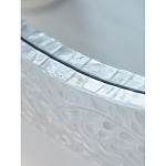 Зеркало круглое инкрустированное раковинами устриц Bone Inlay Dome Mirror White варинант исполнения - 5 | Loft Concept в Костроме