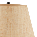 Настольная лампа темно-коричневая с тканевым абажуром в форме конуса Сhieftain варинант исполнения - 2 | Loft Concept в Костроме