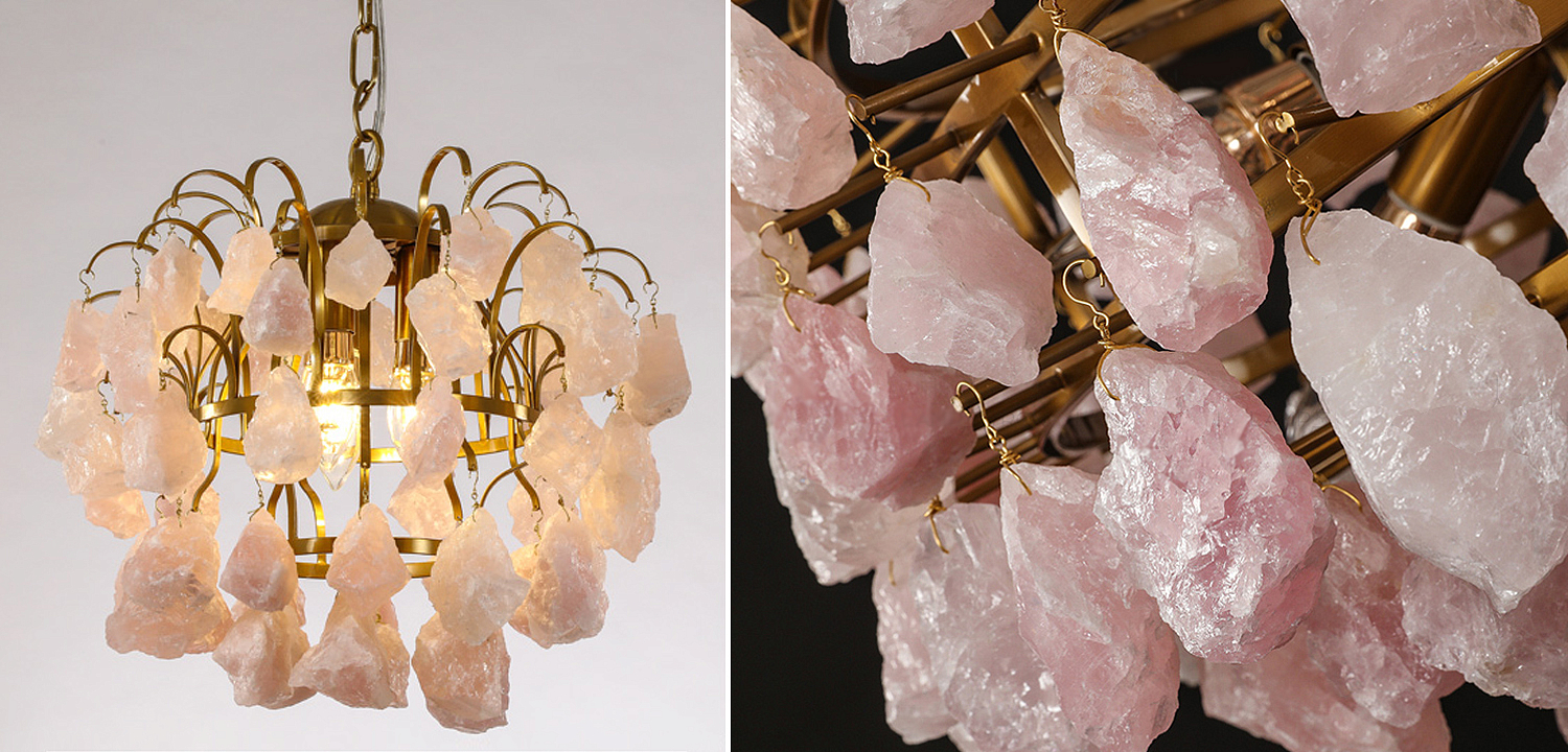 Hardis Pink stone Chandelier 30 Hardis Pink stone Chandelier 30 - Loft-Concept в Костроме