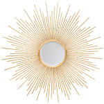 Зеркало-солнце круглое в раме из металла с золотыми с лучами Rays of Peace варинант исполнения - 1 | Loft Concept в Костроме