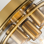 Потолочный светильник для ванных комнат с круглым стеклянным плафоном и тремя лампами Quoizel варинант исполнения - 4 | Loft Concept в Костроме