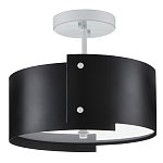 Потолочный светильник круглый светодиодный Semicircular White Panels чёрный варинант исполнения - 3 | Loft Concept в Костроме