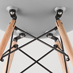 Пластиковый стул на ножках из массива бука Eames Mint варинант исполнения - 8 | Loft Concept в Костроме