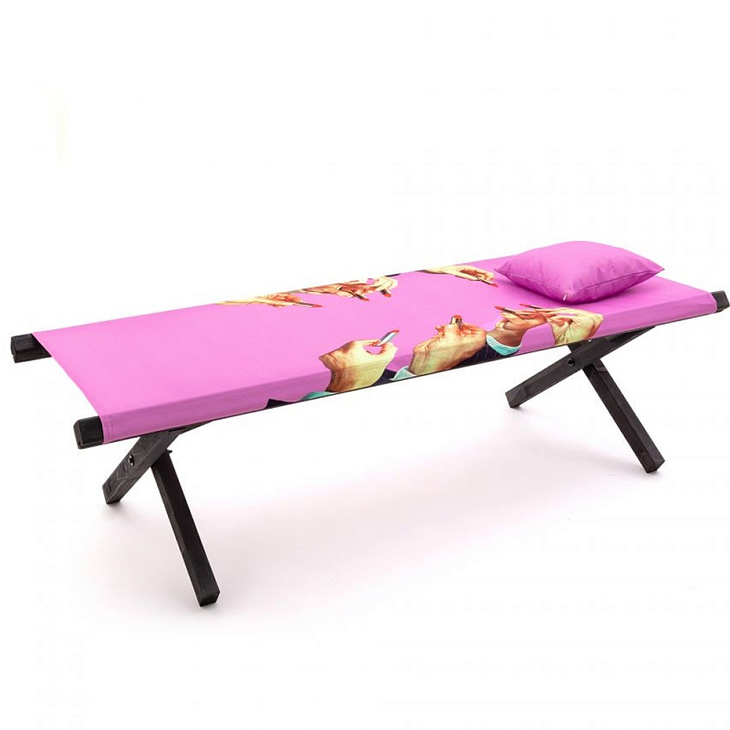 Шезлонг Seletti Poolbed Lipstick Pink Розовый Черный Шезлонг Seletti Poolbed Lipstick Pink Розовый Черный в Костроме | Loft Concept