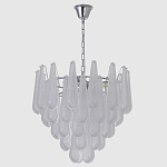 Люстра с подвесками из рифленного стекла в форме капель Textured Glass Chandelier варинант исполнения - 2 | Loft Concept в Костроме