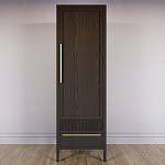 Узкий Шкаф Primo с 2 выдвижными ящиками Темный орех варинант исполнения - 2 | Loft Concept в Костроме