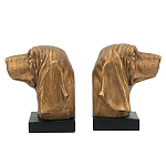 Держатель для книг с бронзовыми фигурками головы собаки Dog Elegance  варинант исполнения - 1 | Loft Concept в Костроме