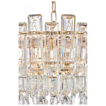Круглая люстра с хрустальными подвесками на золотистом каркасе Gorgeous Crystal Light варинант исполнения - 5 | Loft Concept в Костроме