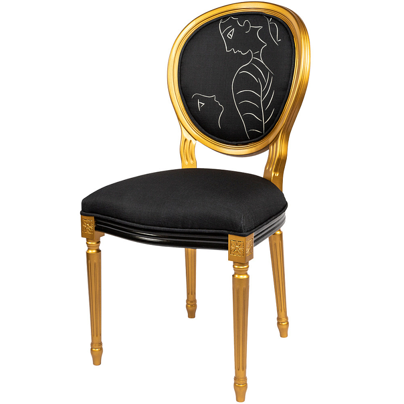 Стул White Silhouette Mother Stool Черный Золотой Стул White Silhouette Mother Stool Черный Золотой в Костроме | Loft Concept