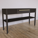 Дизайнерская Консоль с полкой и ящиком Primo Темный орех варинант исполнения - 2 | Loft Concept в Костроме