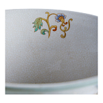 Ваза высокая из фарфора на бронзовом основании Turquoise Blooming Garden варинант исполнения - 3 | Loft Concept в Костроме