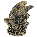 Декоративная статуэтка Дракон со стеклянным шаром Dragon and Glass Ball Gold Black варинант исполнения - 4 | Loft Concept в Костроме