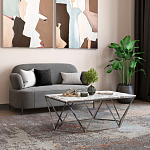 Диван в велюровой обивке серого цвета COLOR BLOCK варинант исполнения - 9 | Loft Concept в Костроме