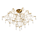 Потолочный светильник с тонкой металлической конструкцией цвета золото Quasar варинант исполнения - 1 | Loft Concept в Костроме