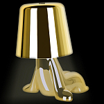 Настольная лампа фигурная цвета золото с гладким абажуром Высота 16 см Sophia варинант исполнения - 7 | Loft Concept в Костроме