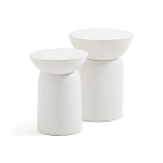 Приставной столик белого цвета Tori варинант исполнения - 4 | Loft Concept в Костроме