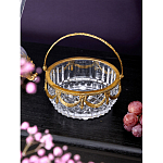 Корзиночка из прозрачного стекла с бронзовой ручкой Eden Garden варинант исполнения - 3 | Loft Concept в Костроме