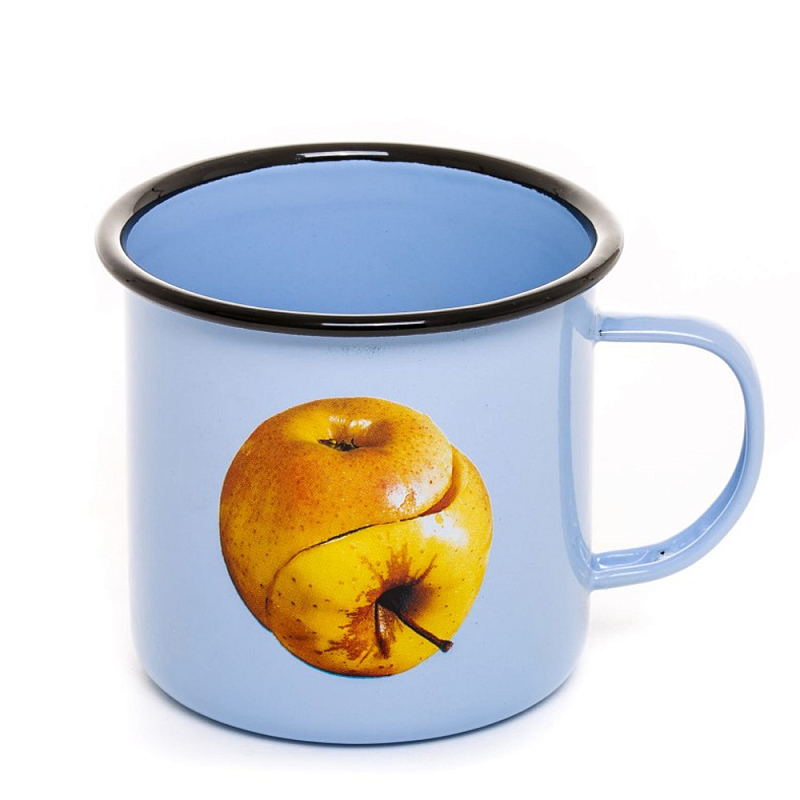 Кружка Seletti Apple Голубой Желтый Кружка Seletti Apple Голубой Желтый в Костроме | Loft Concept