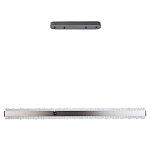 Люстра линейная металлическая черного цвета с прозрачным декором по краям Radiant Rail варинант исполнения - 2 | Loft Concept в Костроме