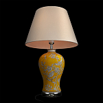 Настольная лампа желтая с изображением белых птиц Flight Among Acacia варинант исполнения - 4 | Loft Concept в Костроме