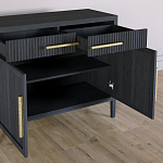 Буфет Primo с двумя ящиками и двумя фасадами Черный дуб варинант исполнения - 5 | Loft Concept в Костроме