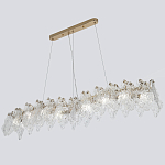 Линейная люстра с декором из текстурированного стекла Textured Glass Linear Chandelier 8 варинант исполнения - 2 | Loft Concept в Костроме