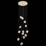 Люстра каскадная с мозаичным хрустальным оформлением Sparks of Crystal варинант исполнения - 3 | Loft Concept в Костроме