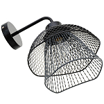 Бра с сетчатым металлическим абажуром Black Mesh Lampshade варинант исполнения - 4 | Loft Concept в Костроме