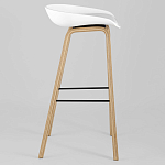 Барный стул на ножках из натурального дерева Boras White варинант исполнения - 2 | Loft Concept в Костроме