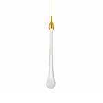 Подвесной светильник с плафоном в форме капли на золотистом каркасе Raindrop варинант исполнения - 2 | Loft Concept в Костроме