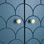 Шкаф двухдверный Scale Ornament Blue Wardrobe варинант исполнения - 8 | Loft Concept в Костроме