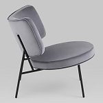 Мини-кресло District Lounge велюр серый варинант исполнения - 2 | Loft Concept в Костроме