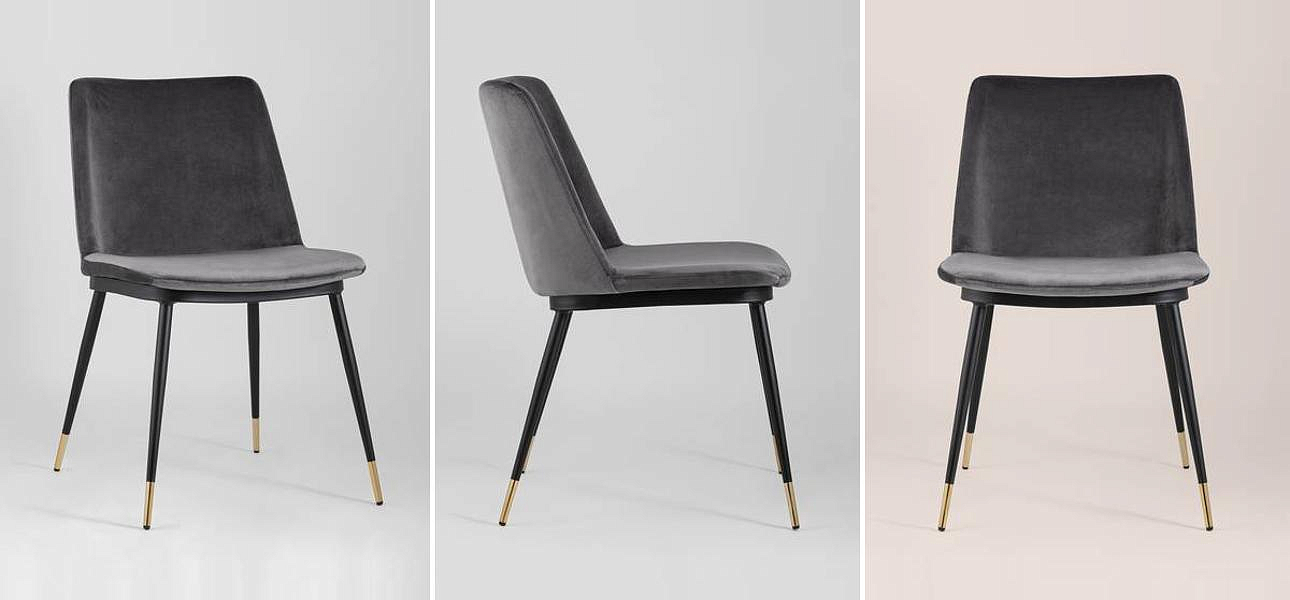 Стул Melissa Chair Серый Велюр Стул Melissa Chair Серый Велюр - Loft-Concept в Костроме