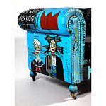 Кресло "Баския и Уорхол" Basquiat Warhol graffiti chair натуральная кожа варинант исполнения - 4 | Loft Concept в Костроме