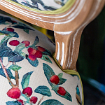 Стул из массива бука бежевый с изображением птиц и цветов Beige Green Chinoiserie Rose Garden Chair варинант исполнения - 4 | Loft Concept в Костроме
