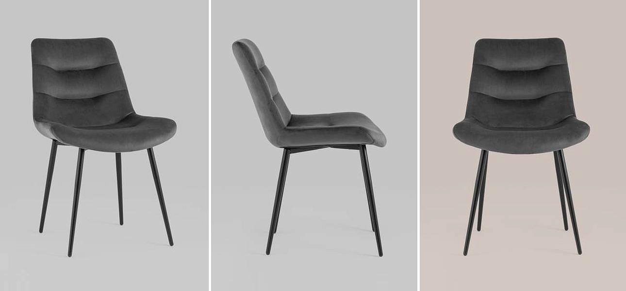 Стул Austin Chair Серый Велюр Стул Austin Chair Серый Велюр - Loft-Concept в Костроме
