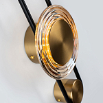 Бра со стеклянными плафонами в форме дисков Savio Brown Glass Disc Light варинант исполнения - 3 | Loft Concept в Костроме