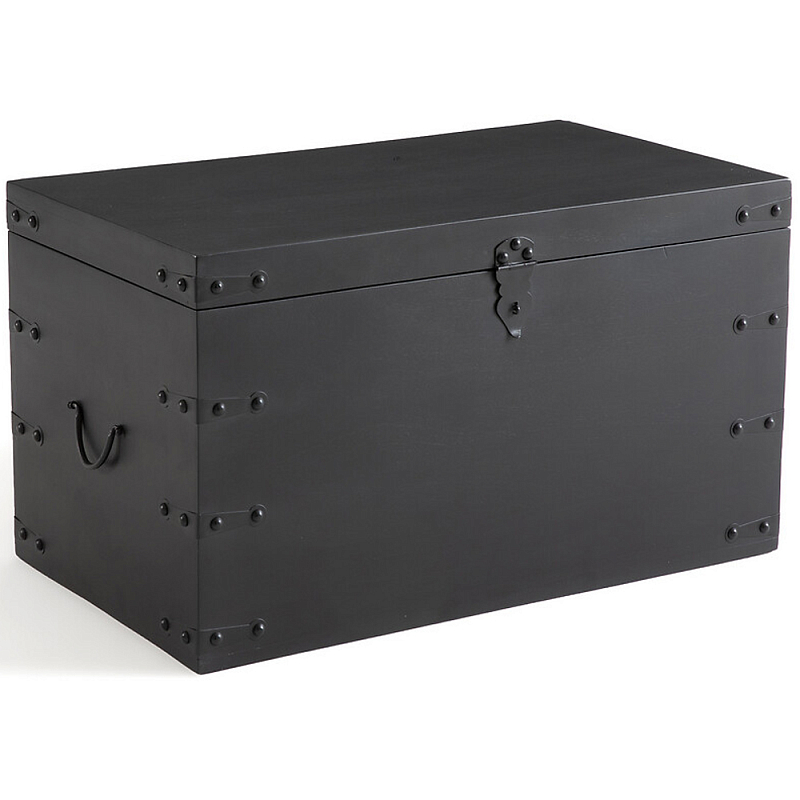 Деревянный сундук из массива манго Mango Chest Black Черный в Костроме | Loft Concept 