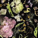 Круглый журнальный столик со столешницей из эпоксидной смолы Epoxy Resin Flowers Coffee Table варинант исполнения - 9 | Loft Concept в Костроме