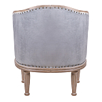 Кресло низкое с мягкой обивкой из велюра на 4-х деревянных ножках Emile Armchair grey варинант исполнения - 3 | Loft Concept в Костроме