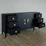 Большой Комод-буфет Elsa Dreams Black с ящиками варинант исполнения - 6 | Loft Concept в Костроме